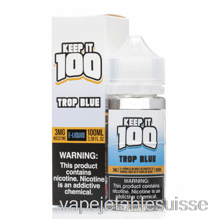 Vape Suisse Trop Bleu - Keep It 100 E-liquide - 100ml 0mg